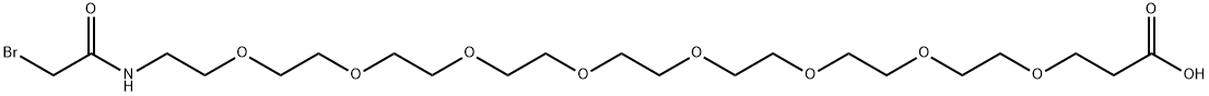 Bromoacetamido-PEG8- acid Structure