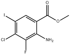 Benzoic acid, 2-amino-4-chloro-3-fluoro-5-iodo-, methyl ester 구조식 이미지