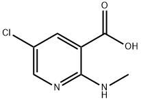 3-Pyridinecarboxylic acid, 5-chloro-2-(methylamino)- 구조식 이미지