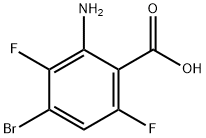 Benzoic acid, 2-amino-4-bromo-3,6-difluoro- 구조식 이미지