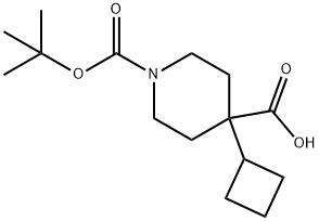 1-[(tert-Butoxy)carbonyl]-4-cyclobutylpiperidine-4-carboxylic acid Structure