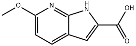 1H-Pyrrolo[2,3-b]pyridine-2-carboxylic acid, 6-methoxy- Structure