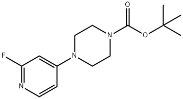 1-Piperazinecarboxylic acid, 4-(2-fluoro-4-pyridinyl)-, 1,1-dimethylethyl ester Structure