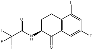 Acetamide, N-(5,7-difluoro-1,2,3,4-tetrahydro-1-oxo-2-naphthalenyl)-2,2,2-trifluoro-, (S)- (9CI) Structure