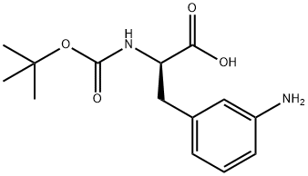 (R)-3-(3-AMINOPHENYL)-2-((TERT-BUTOXYCARBONYL)AMINO)PROPANOIC ACID 구조식 이미지