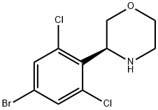 (S)-3-(4-bromo-2,6-dichlorophenyl)morpholine Structure