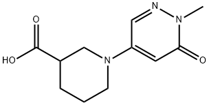 1-(1-Methyl-6-oxo-1,6-dihydropyridazin-4-yl)piperidine-3-carboxylic acid 구조식 이미지