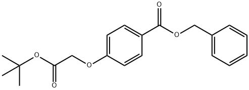 Benzoic acid, 4-[2-(1,1-dimethylethoxy)-2-oxoethoxy]-, phenylmethyl ester Structure