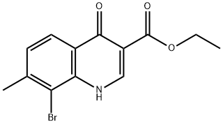Ethyl 8-bromo-4-hydroxy-7-methylquinoline-3-carboxylate 구조식 이미지