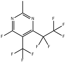 Pyrimidine, 4-fluoro-2-methyl-6-(1,1,2,2,2-pentafluoroethyl)-5-(trifluoromethyl)- Structure