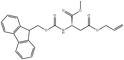 L-Aspartic acid, N-[(9H-fluoren-9-ylmethoxy)carbonyl]-, 1-methyl 4-(2-propen-1-yl) ester Structure