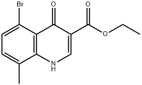 3-Quinolinecarboxylic acid, 5-bromo-1,4-dihydro-8-methyl-4-oxo-, ethyl ester Structure