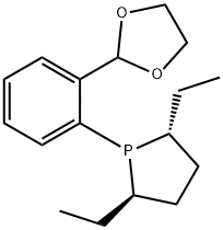 1,3-Dioxolane, 2-[2-[(2R,5R)-2,5-diethyl-1-phospholanyl]phenyl]- Structure