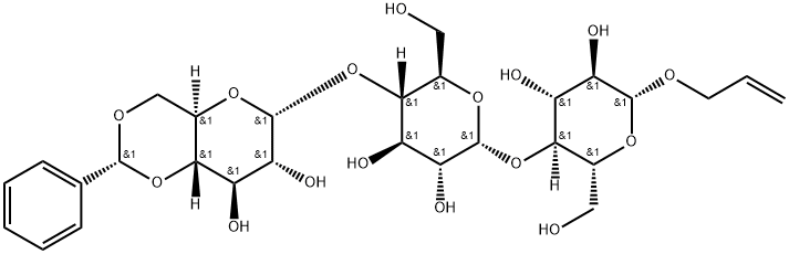 (R)-2-Propenyl O-4,6-O-(Phenylmethylene)-α-D-glucopyranosyl-(1→4)-O-α-D-glucopyranosyl-(1→4)-β-D-glucopyranoside Structure