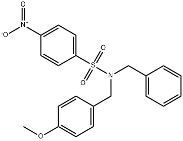 Benzenesulfonamide, N-[(4-methoxyphenyl)methyl]-4-nitro-N-(phenylmethyl)- Structure