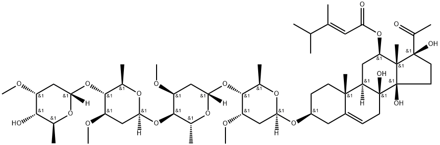 Otophylloside B 4'''-O-alpha-L-cymaropyranoside Structure
