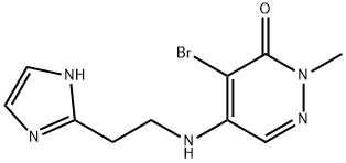 3(2H)-Pyridazinone, 4-bromo-5-[[2-(1H-imidazol-2-yl)ethyl]amino]-2-methyl- Structure