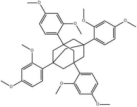 Tricyclo[3.3.1.13,7]decane, 1,3,5,7-tetrakis(2,4-dimethoxyphenyl)- 구조식 이미지