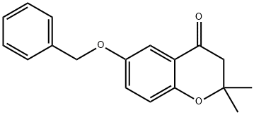 4H-1-Benzopyran-4-one, 2,3-dihydro-2,2-dimethyl-6-(phenylmethoxy)- 구조식 이미지