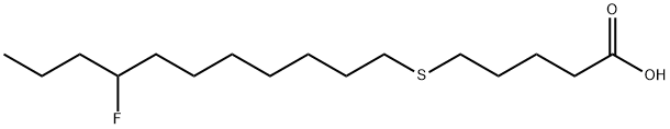 Pentanoic acid, 5-[(8-fluoroundecyl)thio]- Structure