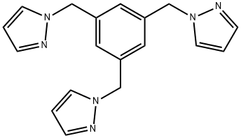 1H-Pyrazole, 1,1',1''-[1,3,5-benzenetriyltris(methylene)]tris- (9CI) Structure