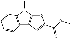 8H-Thieno[2,3-b]indole-2-carboxylic acid, 8-methyl-, methyl ester Structure