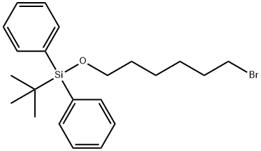 Benzene, 1,1'-[[(6-bromohexyl)oxy](1,1-dimethylethyl)silylene]bis- Structure