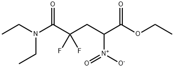 Pentanoic acid, 5-(diethylamino)-4,4-difluoro-2-nitro-5-oxo-, ethyl ester Structure