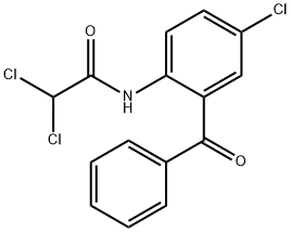 Acetamide, N-(2-benzoyl-4-chlorophenyl)-2,2-dichloro- 구조식 이미지