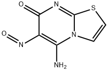 7H-Thiazolo[3,2-a]pyrimidin-7-one, 5-amino-6-nitroso- 구조식 이미지