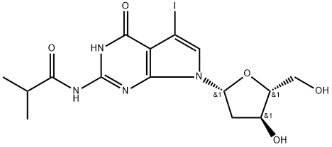 N2-Isobutyryl-7-iodo-7-deaza-2'-deoxyguanosine Structure