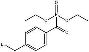 Phosphonic acid, P-[4-(bromomethyl)benzoyl]-, diethyl ester Structure