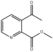 2-Pyridinecarboxylic acid, 3-acetyl-, methyl ester 구조식 이미지