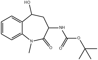 tert-Butyl (5-hydroxy-1-methyl-2-oxo-2,3,4,5-tetrahydro-1H-benzo[b]azepin-3-yl)carbamate Structure