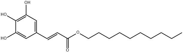 2-Propenoic acid, 3-(3,4,5-trihydroxyphenyl)-, decyl ester, (2E)- Structure