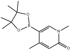 2(1H)-Pyridinone, 1,4-dimethyl-5-(4,4,5,5-tetramethyl-1,3,2-dioxaborolan-2-yl)- Structure