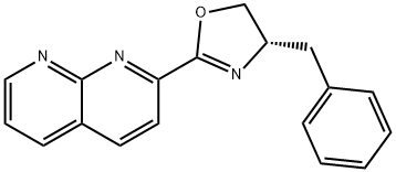 1,8-Naphthyridine, 2-[(4S)-4,5-dihydro-4-(phenylmethyl)-2-oxazolyl]- 구조식 이미지