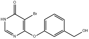 5-bromo-6-[3-(hydroxymethyl)phenoxy]-3,4-dihydropyrimidin-4-one 구조식 이미지