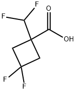 1-(difluoromethyl)-3,3-difluorocyclobutane-1-carboxylic acid Structure