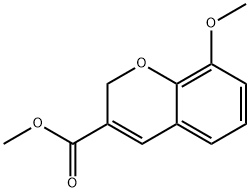 2H-1-Benzopyran-3-carboxylic acid, 8-methoxy-, methyl ester Structure