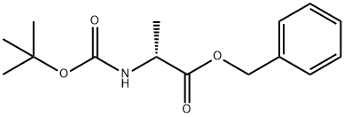 D-Alanine, N-[(1,1-dimethylethoxy)carbonyl]-, phenylmethyl ester Structure