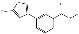 Benzoic acid, 3-(5-chloro-3-thienyl)-, methyl ester Structure