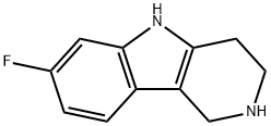 1H-Pyrido[4,3-b]indole, 7-fluoro-2,3,4,5-tetrahydro- Structure