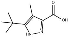 1H-Pyrazole-3-carboxylic acid, 5-(1,1-dimethylethyl)-4-methyl- Structure