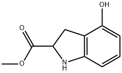 1H-Indole-2-carboxylic acid, 2,3-dihydro-4-hydroxy-, methyl ester Structure