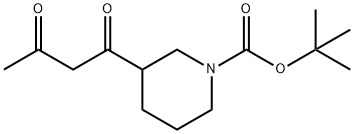 1-Piperidinecarboxylic acid, 3-(1,3-dioxobutyl)-, 1,1-dimethylethyl ester Structure