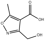 3-(hydroxymethyl)-5-methyl-1,2-oxazole-4-carboxylic acid 구조식 이미지