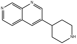 1,7-Naphthyridine, 3-(4-piperidinyl)- 구조식 이미지