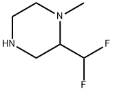 2-(difluoromethyl)-1-methylpiperazine Structure