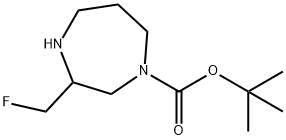 1H-1,4-Diazepine-1-carboxylic acid, 3-(fluoromethyl)hexahydro-, 1,1-dimethylethyl ester Structure